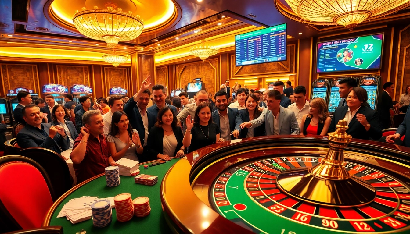 Experience the thrill of gaming at rik vip, featuring vibrant casino tables and poker chips.