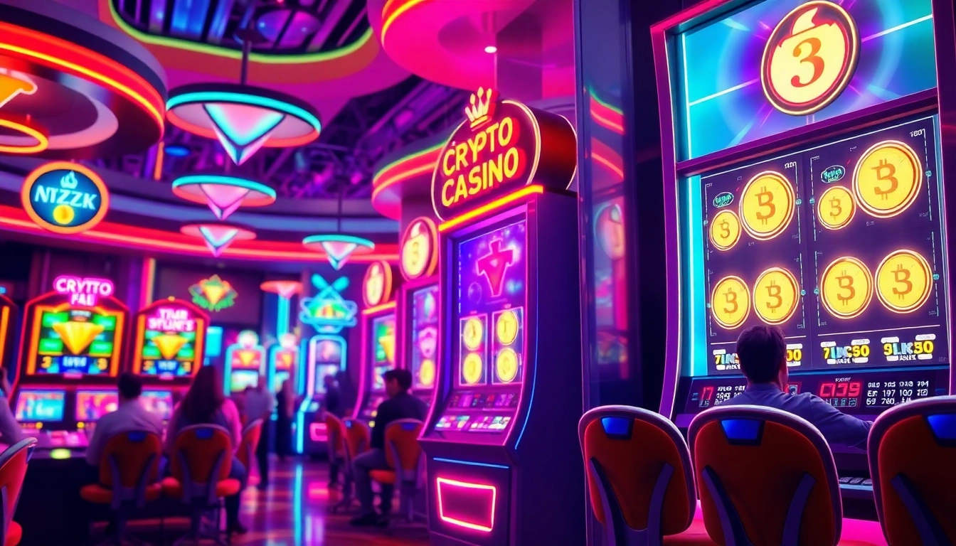 Jouer à des machines à sous dans un casino français crypto animé et moderne.
