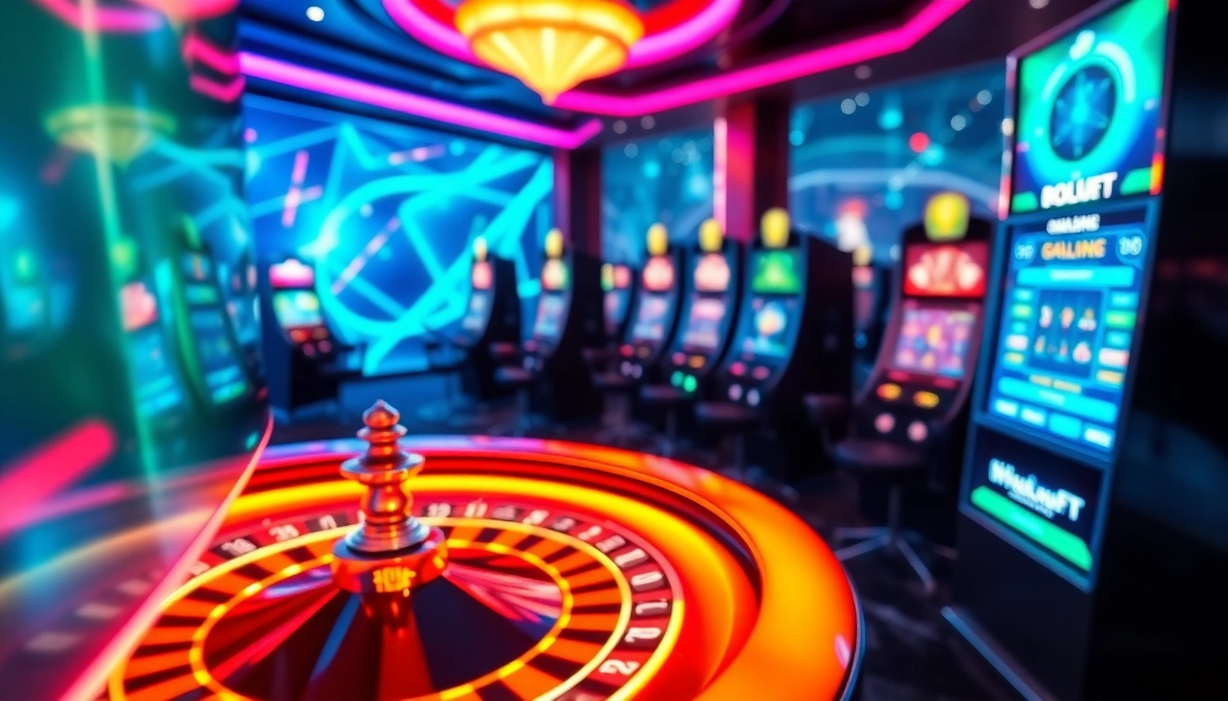 Plongez dans l'univers captivant des jeux casino en ligne avec un écran lumineux et l'ambiance dynamique.